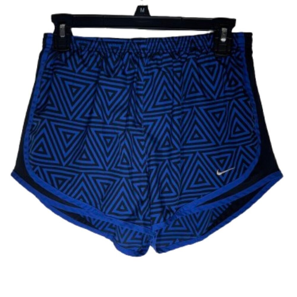 Women's Blue and Black Nike Dri-Fit Running Shorts Size Medium